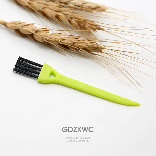 Small PP Plastic Ended Strickle Beauty Green Cleaning Mini PBT Bristles Brush for Kitchen Tiny razor Shaver