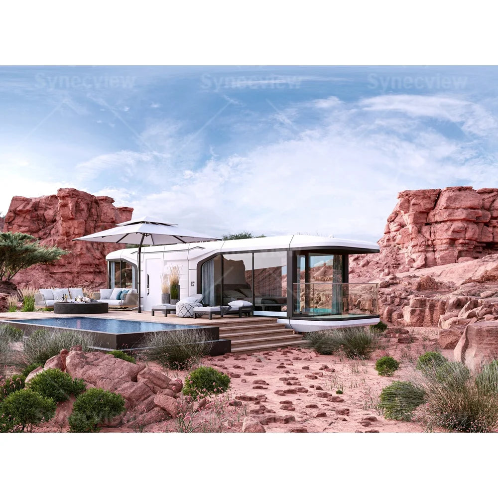 Wholesale Modern Outdoor Prefab Capsul House Steel Structure Eco Friendly Villa Office Use for Sale