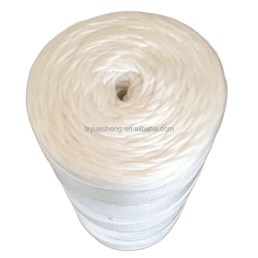 Original Double PP Static String Nylon Flat Polyester Braided Rope with Plastic Loop End for Packaging