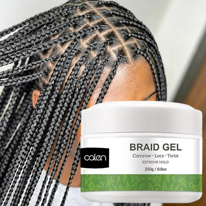 Private Label Moisturizing Extra Hold Shine Locking Hair Loc Gel Braiding Gel for Braids Twists and Locs Cornrow Styling Gel