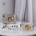 Simple Modern Light Luxury Metal Crystal Camera Decoration Accessories Home Soft Decoration Study Desktop Art Decoration