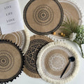 Luxury Home Decoration 38cm 15inch Large Cotton Linen Boho Macrame Jute Placemat for Party Banquet Wedding