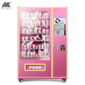 MAKMIK 24 Stainless Steel Refrigerated Vending Machine Temperature Adjustable for Snacks Drinks Cosmetics Airports Hotels Malls