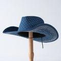 Hot Selling Fashion Suede Solid Party Cowgirl Hat Women Men Western Rhinestone Cowboy Hat Pink