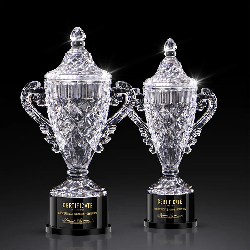 Custom Large Champion Crystal Trophy for Sports Creative Custom Engraving Basketball Soccer Badminton Table Tennis Model Carved