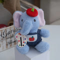 Plush Mini Lattice Ribbon Bow Elephant Stuffed Animal Toys Keychain Peluches Soft Doll Keychain Bag Charms for Kid Birthday Gift