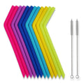 Customizable Reusable Food Grade Flexible Silicone Smoothie Straw Single Pipette for KID Drinking Cleaning Brushes Lfgb