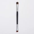 Dongmei Luxury Private Label Soft Pony Hair Wood Handle Smudge Eyeshadow & Eyebrow Concealer Double-ended Eye Makeup Brush