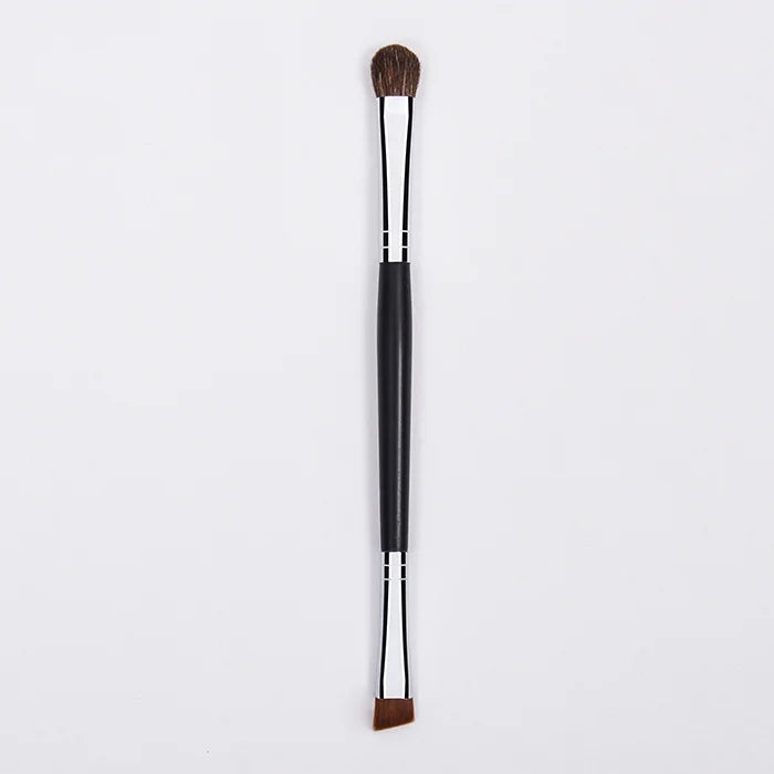Dongmei Luxury Private Label Soft Pony Hair Wood Handle Smudge Eyeshadow & Eyebrow Concealer Double-ended Eye Makeup Brush