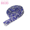 Fashion Hot Fix Rhinestone Tape Trim Resin Crystal Decoration Trimming 1cm Width for Shoes Banding Garment Bag Iron on