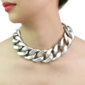High-end Vintage CCB Acrylic Chain Necklaces Fashion Matte Plating Chunky Collar Choker Necklace Statement Jewelry for Woman