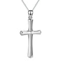 Classic Religious Jewelry 925 Sterling Silver Engraved "Faith Hope Love" Christian Jesus Cross Necklace for Women