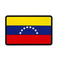 Venezuelan Flag PVC Rubber Patches  With Hook Stock