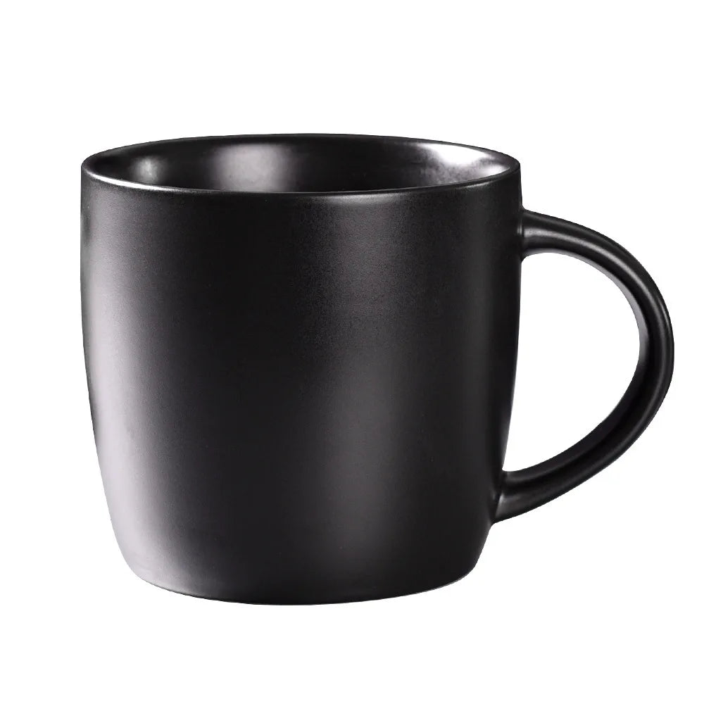 400-500ML Customized Ceramic Coffee Mug Simple Solid Color Cup Office Ceramic Mug