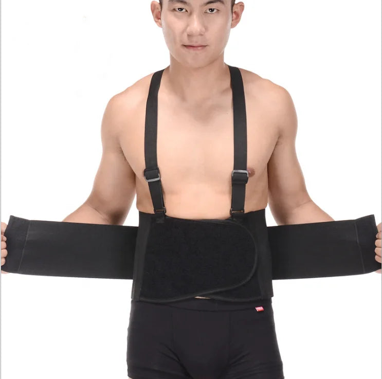 Working Support Back Brace Lumbar Belt Adjustable Straps Pain Relief for Men Neoprene Strap for Lower Waist Therapy Portable