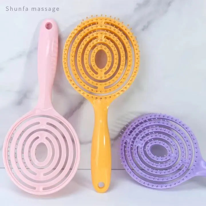 New Arrival COI COMB Hairbrush Durable Nylon Round Hollow Design with Vent Feature for Straightening Hair Hair Styling Tools