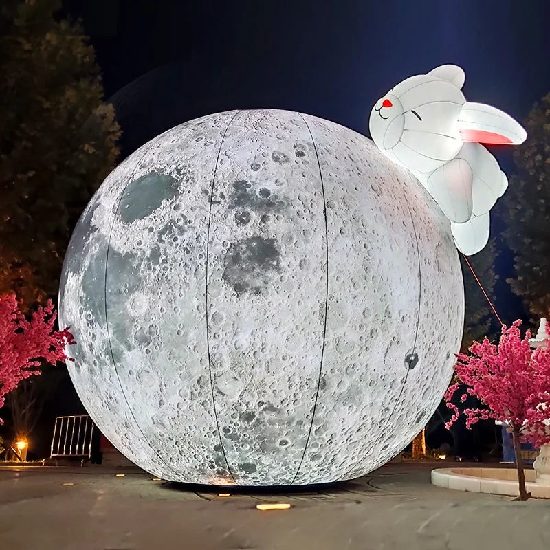 LED Giant Cartoon Advertising Inflatable Moon Ball Air Inflatable Balloons