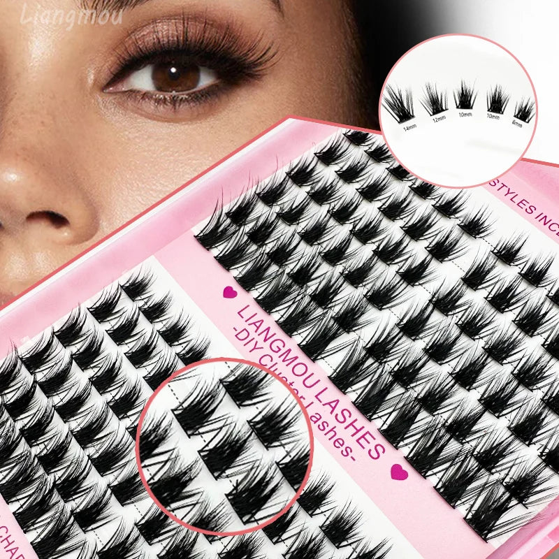 10D 20D 30D 40D 0.07 8-15mm 0.07 Wholesale Cluster Eyelash C D Curl Diy Lash Extensions Segment Lash Custom Private Label