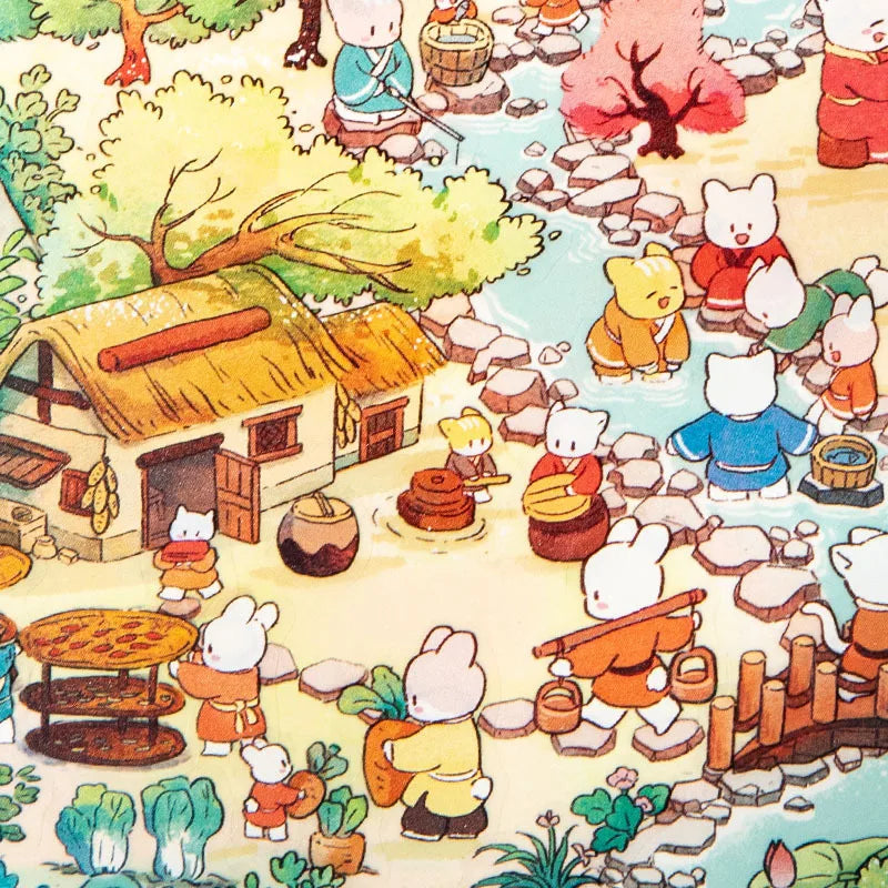 3 Sheets Per Pack of Miniature Large Mascot Stickers Fun World 5.0 Creative 3D Stacking Hut Handbook
