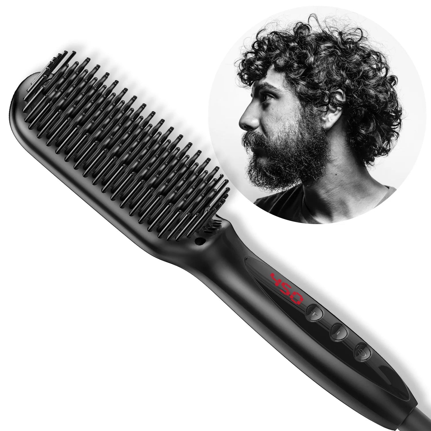 Best New Hair Straightener Negative Ion Ceramic Hair Straightener Comb Brush Heated Electric Hair Straightener Brush