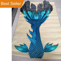 New 2 Piece Set Mermaid Tail Swimwear with Monofin Fin & Flipper-Reversible Breathable Anti-UV Spandex/Polyester