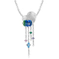 Heart-shaped Pendant Necklace with Zirconia Authentic 925 Sterling Silver Pendant for Necklaces Jewelry Women Accessory Fashion