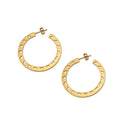 Chris April Holiday Style Fashion Jewelry 316L Stainless Steel Pvd Gold Plated Triangle Geometric Hoop Earring