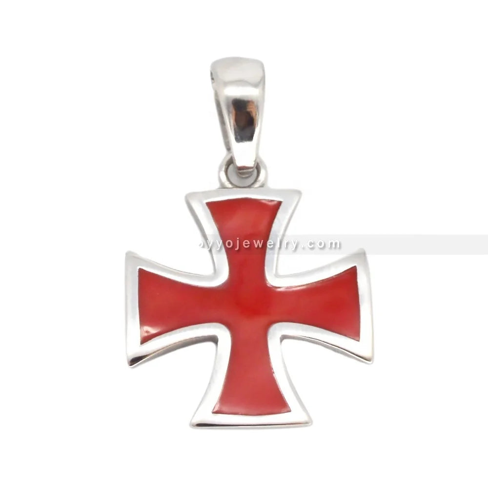 Fashion Children's Punk Cross Pendant Stainless Steel Antique Gold Plated Ancient Ankh Charm Black Biker Accessories ST Benedict MegaBDM