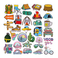 Wholesale Small Embroidery Patch Iron on Travel Gym Backpack Tent Adventure Embroidered Patch for Hat Clothing Diy Decoration