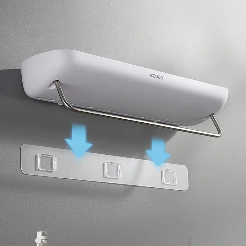 Floating Bathroom Organizer Wall Mount Home Towel Shelf Bathroom Shelf Storage Rack Holder
