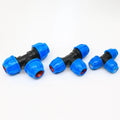 PE Pipe PP Compression Fitting PN16 Light Blue Straight Coupling Joint