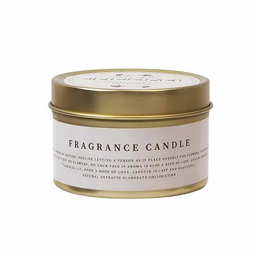 Handcrafted New Year Essential Oil Aromatherapy Candle Gift Set Iron Box Fragrance for Home Bedroom Odor Removal for Diwali
