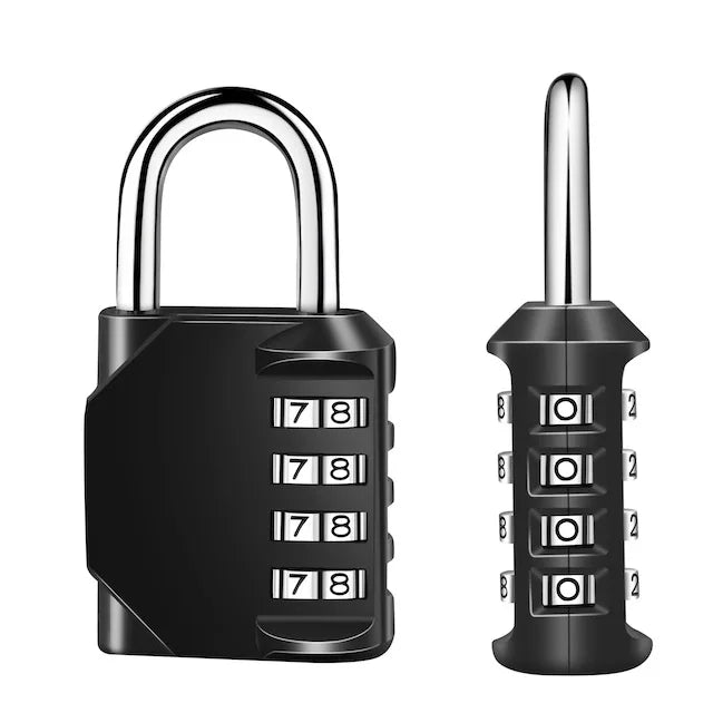 Modern 4-Digit Waterproof Small Combo Locks for School Gym Lockers Multicolored Outdoor Use