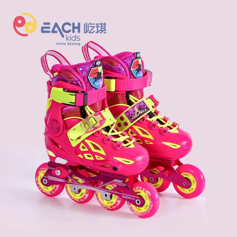 Eachkids Freestyle Inline Adjustable Roller Skates Smart Roller Skates for Kids Wholesale 4 Wheels Kids and Teenager