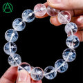 ArthurGem Wholesale Rare Blue Needle Quartz Gemstone Bracelet Natural Healing Crystal Blue Needle Quartz Bracelets for Women