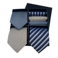 Fashion Gravata Masculina Luxury Jacquard Mens Ties Silk Box Set Custom Necktie Set Gift Box With Logo