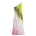 Fashionable Elegant One Shoulder Printed Sleeveless Casual Midi Dresses Women