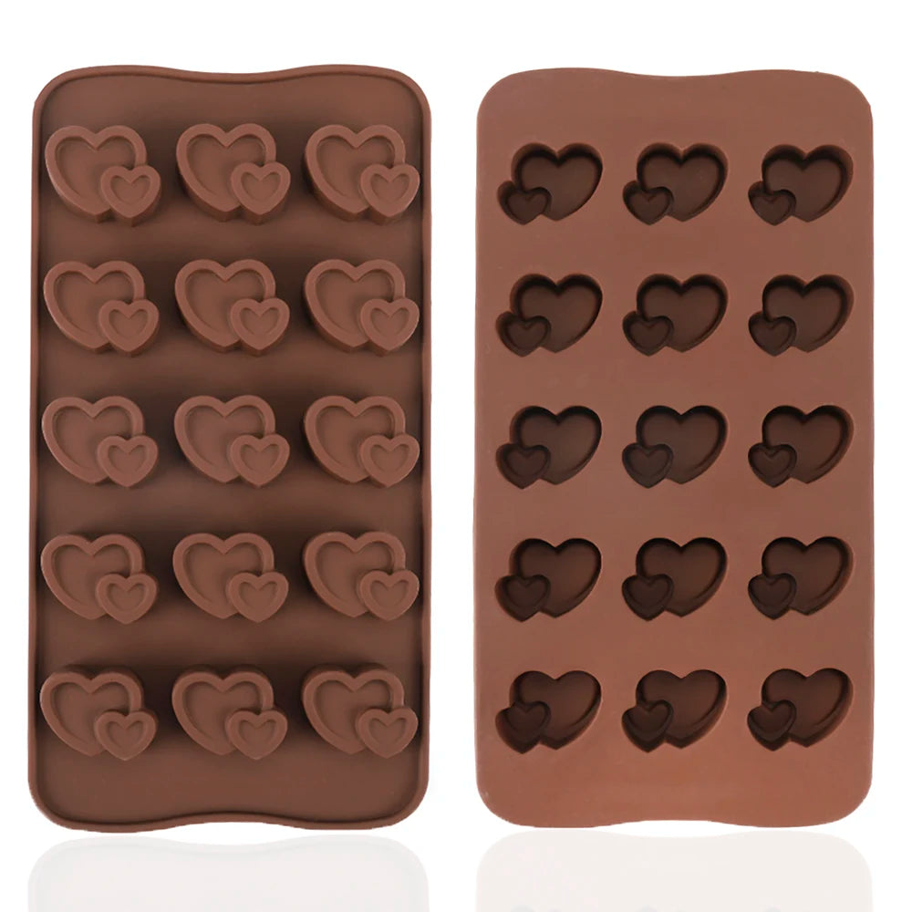 Valentine's Day Heart Shape Easy to Demould Silicone Mini Chocolate Candy Molds