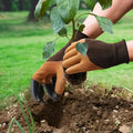 Waterproof Anti-Slip Garden Gloves with Plastic Claws Thorn-Proof Rubber Latex Coating for Digging and Planting