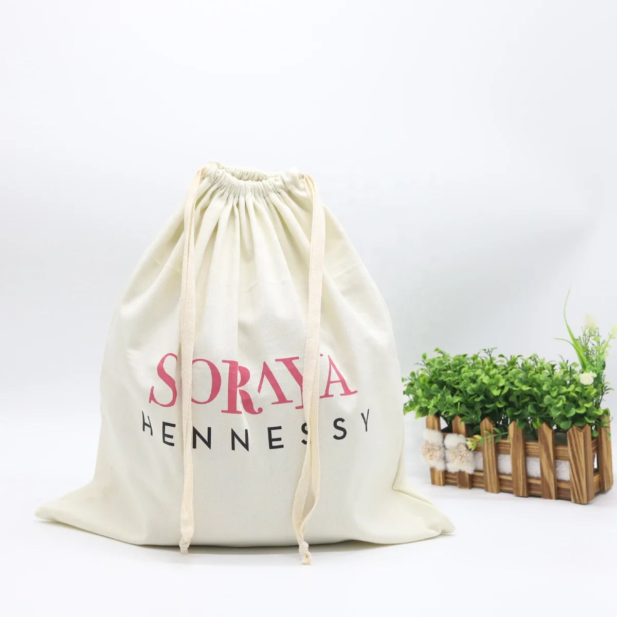 Organic Large Cotton Canvas Drawstring Bread Bag Custom Logo Cotton Dust Packing Shopping Cloth Bag