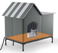 Heated Foldable Cat Shelter Weatherproof Outdoor Cat House Insulated Collapsible Home for Stray Pet Barn