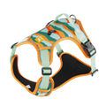 OEM ODM Big Dog Harness Pet Reflective Breathable Mesh Pad Colorful Abstract Printed Oxford Handle Dog Harness