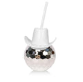Shining 20 Oz Reusable Plastic Sparkly Glitter Disco Ball Cups Party Silver Disco Ball Cup for Bachelorette Party