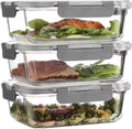 1040ML BPA Free  High Borosilicate  Leakproof Mircrowaveable Glass Food Storage Container Set With Innovation Hinged Lid