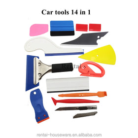 Auto Vinyl Film Wrapping Squeegee With Felts Wall Paper Scrapers Mobile Screen Sticker Window Clean Tools
