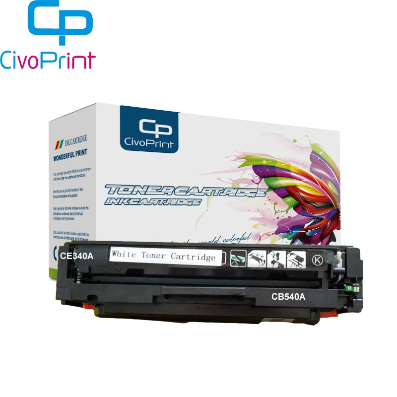 Civoprint  White Toner Cartridge 125A CB540A Compatible White Toner 1215W Color Laser Jet CP1210/1213/1214/N/1215/1216/CP1217