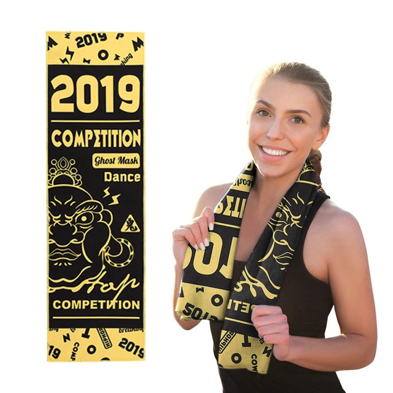 Wholesale Super Absorption Suede Quick Dry Custom Printed logo Workout Towel Microfiber Sports Gym Fitness Towel