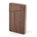 Wholesale Custom Logo Walnut Wood Clip Case Business Card Holders Wooden Credit Card Wallet for Engraving