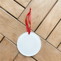 MDFSUB 3 Inch Sublimation Acrylic Pendant Blank Gloss White Ornaments Hanging Christmas Tree Decoration