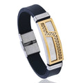GJB099 Singapore Best Quality Cheap Stainless Steel Rubber Africa Wristband Fashion Jewellery Mens Steel Bangle Bracelet